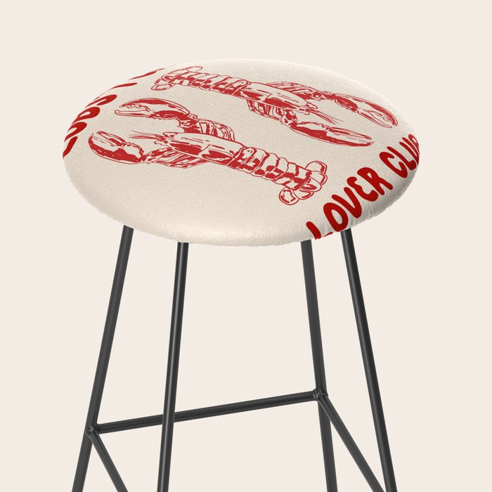 Lobster Lover Club - Seafood Coastal Art Stool Gallery Image 2