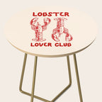 Lobster Lover Club - Seafood Coastal Art Side Table Gallery Image 2