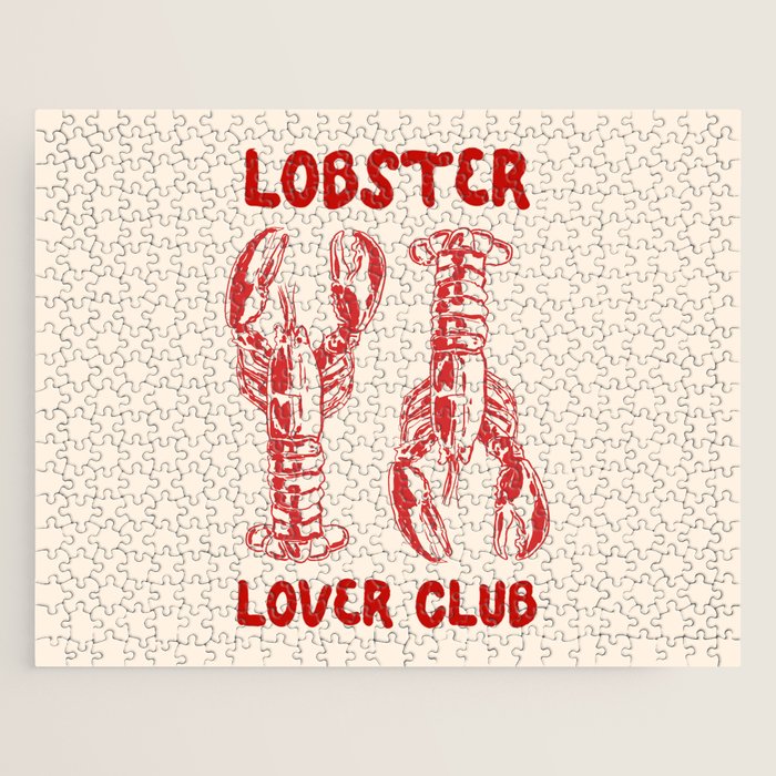 Lobster Lover Club - Seafood Coastal Art Jigsaw Puzzle Gallery Image 1