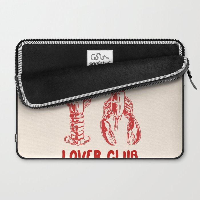 Lobster Lover Club - Seafood Coastal Art Laptop Sleeve Gallery Image 2