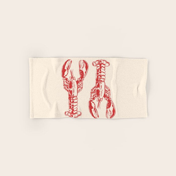 Lobster Lover Club - Seafood Coastal Art Bath Towel Gallery Image 1