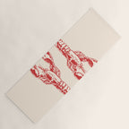 Lobster Lover Club - Seafood Coastal Art Yoga Mat Gallery Image 1