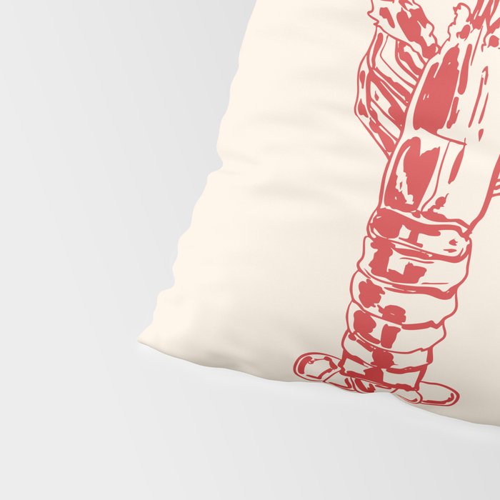 Lobster Lover Club - Seafood Coastal Art Pillow Sham Gallery Image 4