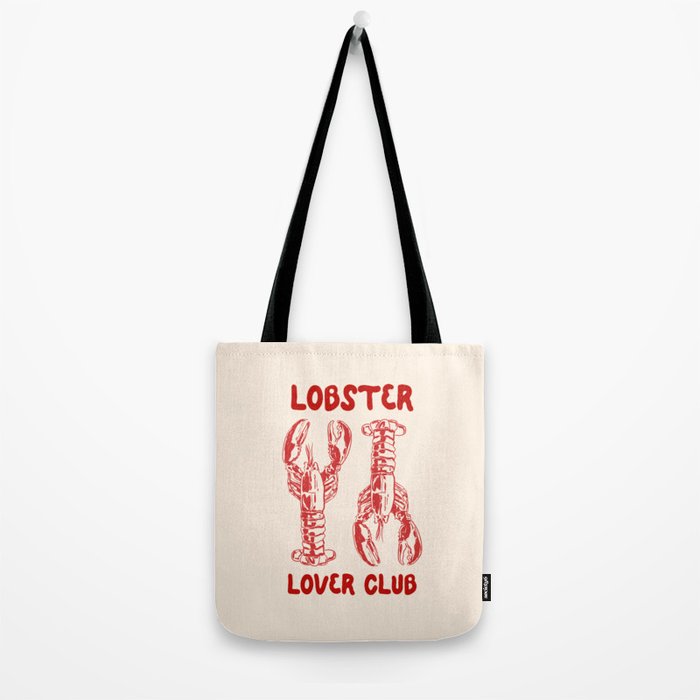 Lobster Lover Club - Seafood Coastal Art Tote Bag Gallery Image 2