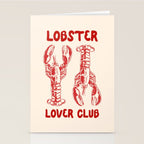 Lobster Lover Club - Seafood Coastal Art Stationery Card Gallery Image 2