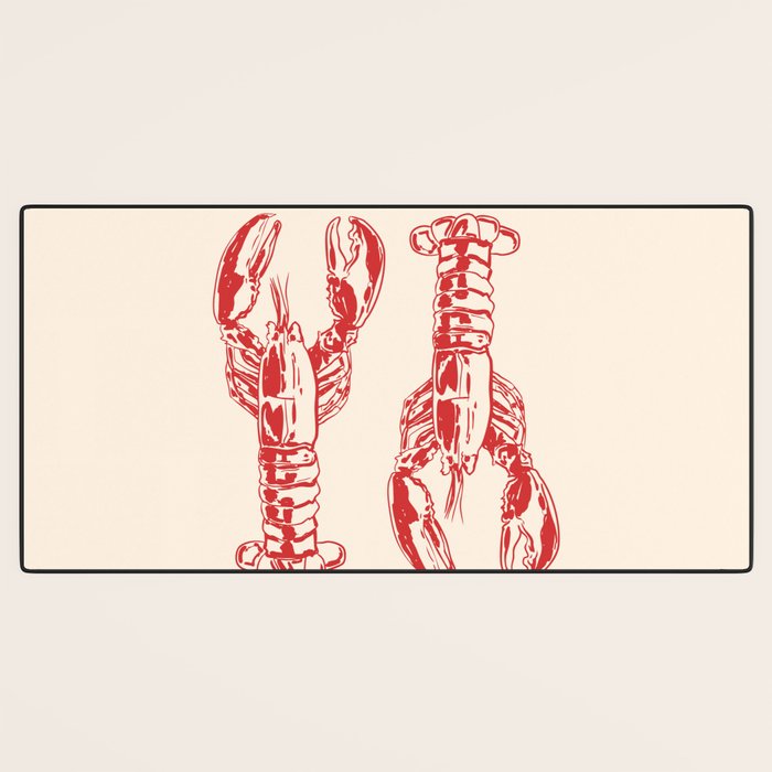 Lobster Lover Club - Seafood Coastal Art Desk Mat Gallery Image 3