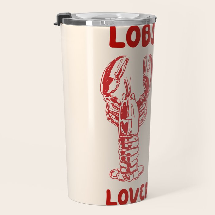 Lobster Lover Club - Seafood Coastal Art Travel Mug Gallery Image 3