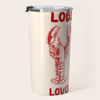 Lobster Lover Club - Seafood Coastal Art Travel Mug Gallery Image 3