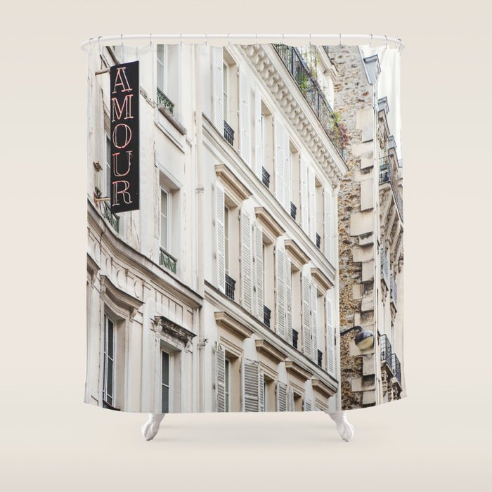Hotel Amour in Montmartre, Paris Photography Shower Curtain Gallery Image 1