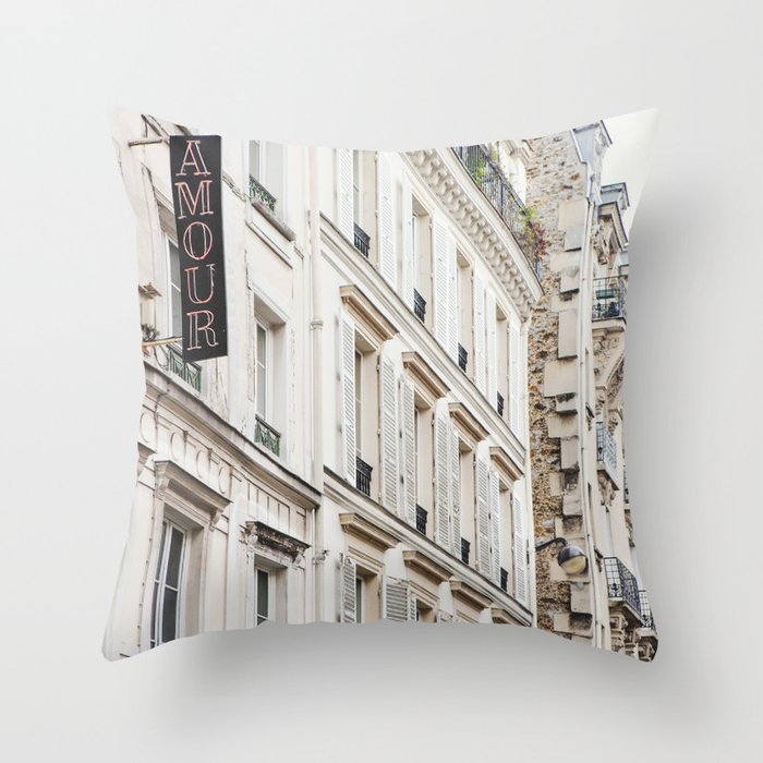 Hotel Amour in Montmartre, Paris Photography Throw Pillow Gallery Image 6