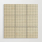Clovers XXXIV Neutral Green Botanical Pattern Wood Wall Art Gallery Image 1