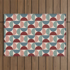 Bauhaus Mid Century Modern Geometric Pattern XV Outdoor Rug Gallery Image 1