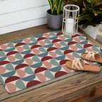 Bauhaus Mid Century Modern Geometric Pattern XV Outdoor Rug Gallery Image 2