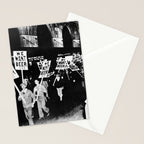 We Want Beer!  Men Protesting Against Prohibition black and white photography - photograph Stationery Card Gallery Image 2