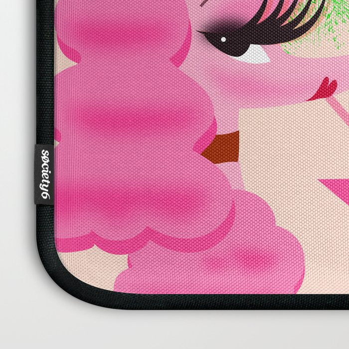 Palm Springs Pink Poodle Martini Girl Laptop Sleeve Gallery Image 3
