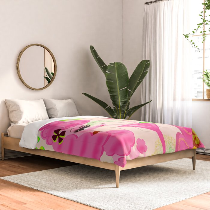 Palm Springs Pink Poodle Martini Girl Comforter Gallery Image 2