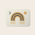 Sun and Moon Rainbow Midcentury style Bath Mat Gallery Image 1