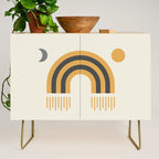 Sun and Moon Rainbow Midcentury style Credenza Gallery Image 1