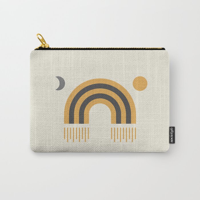 Sun and Moon Rainbow Midcentury style Carry All Pouch Gallery Image 1