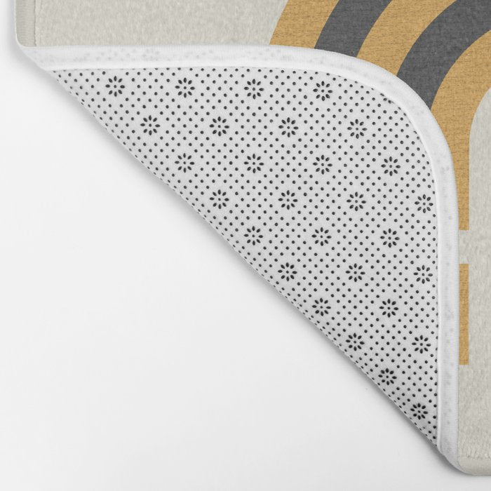 Sun and Moon Rainbow Midcentury style Bath Mat Gallery Image 2