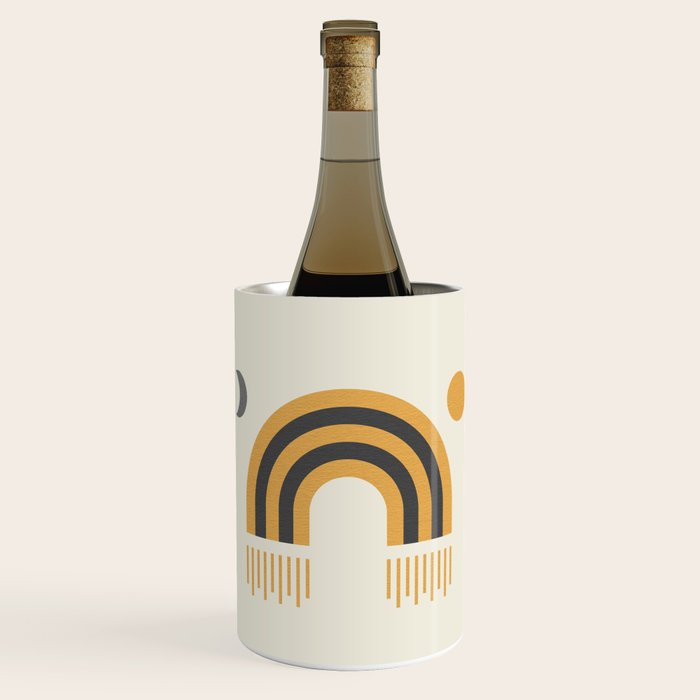 Sun and Moon Rainbow Midcentury style Wine Chiller Gallery Image 1