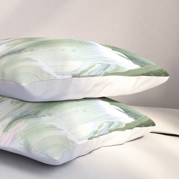 Sage green and beige vol.4.1 Pillow Sham Gallery Image 3