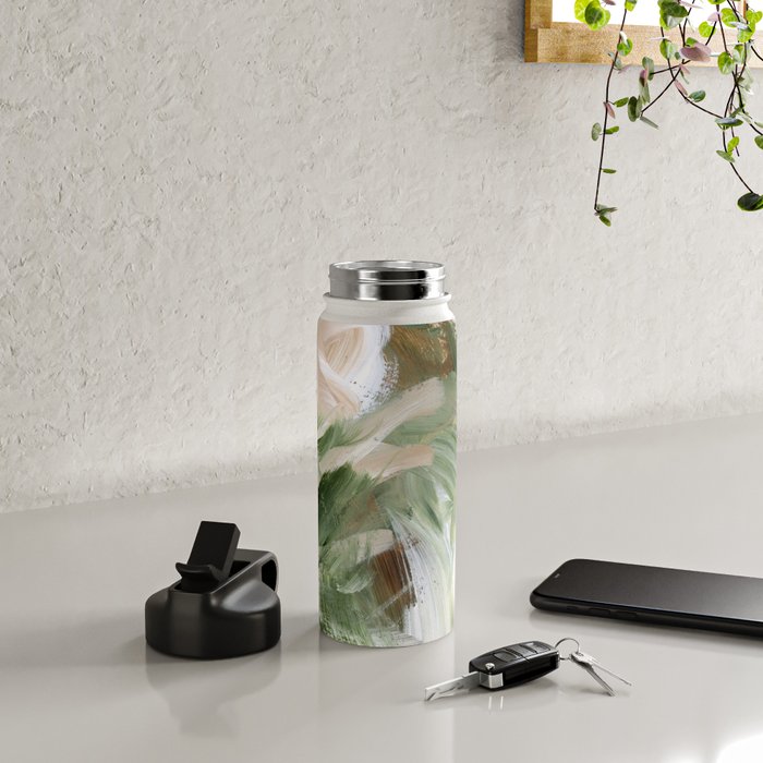 Sage green and beige vol.4.1 Water Bottle Gallery Image 4