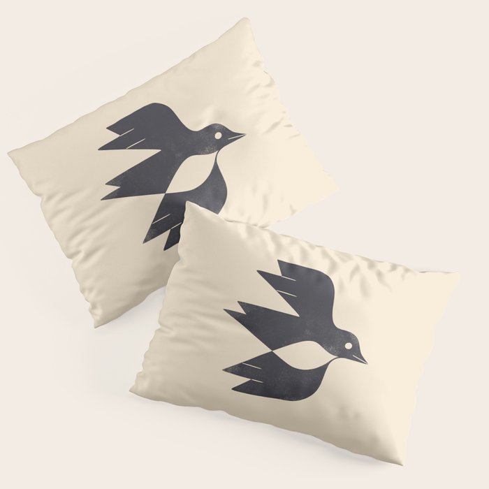 Minimal Blackbird No. 2 Pillow Sham Gallery Image 3
