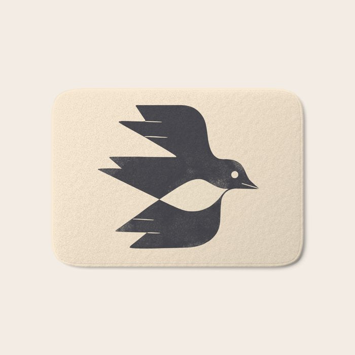 Minimal Blackbird No. 2 Bath Mat Gallery Image 1