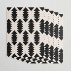 Southwest Criss Cross Pattern in Black and Off White Almond Wrapping Paper Gallery Image 3