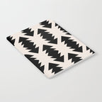 Southwest Criss Cross Pattern in Black and Off White Almond Notebook Gallery Image 2