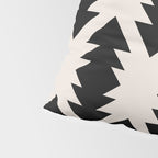 Southwest Criss Cross Pattern in Black and Off White Almond Pillow Sham Gallery Image 4