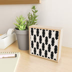 Southwest Criss Cross Pattern in Black and Off White Almond Mini Art Print Gallery Image 2