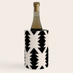 Southwest Criss Cross Pattern in Black and Off White Almond Wine Chiller Gallery Image 3