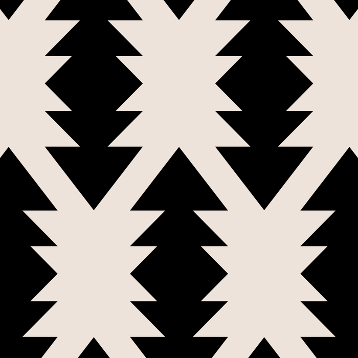 Southwest Criss Cross Pattern in Black and Off White Almond Coffee Mug Gallery Image 2
