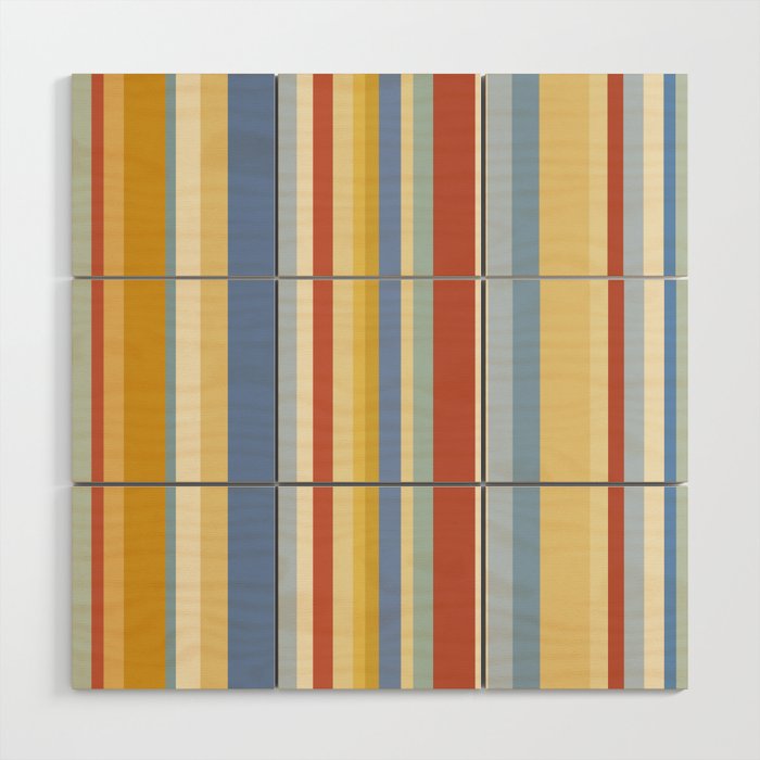 Classic Stripes VIII - 70s Summer Wood Wall Art Gallery Image 1