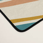  Teal and Gold Ocean Stripes Desk Mat Gallery Image 4