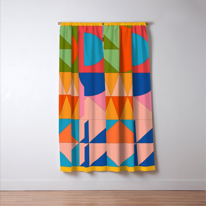 Geometric Shapes 237 Window Curtain Gallery Image 3