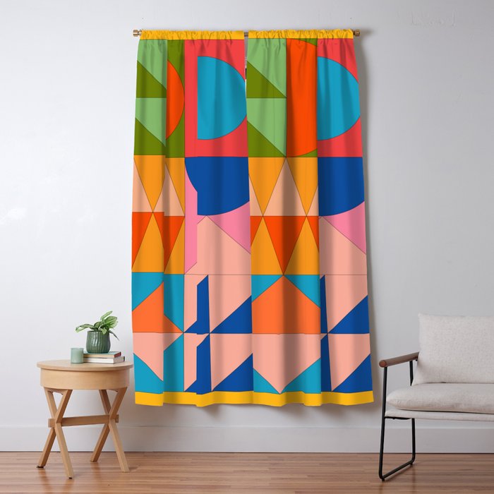 Geometric Shapes 237 Window Curtain Gallery Image 1