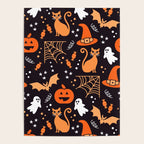 Halloween party illustrations orange, black Poster Gallery Image 4