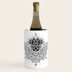 Lotus Blossom Mandala - Black Palette Wine Chiller Gallery Image 1