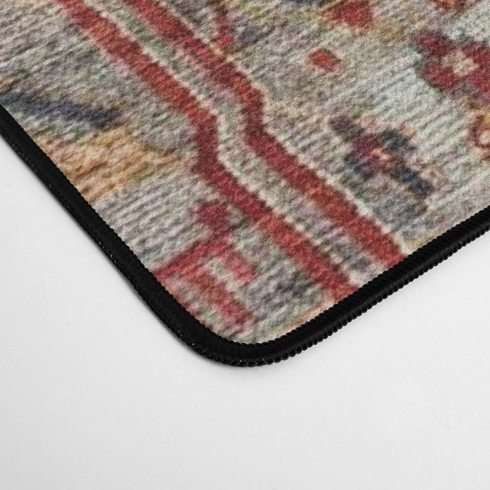 Antique Turkish Oushak Rug Print Desk Mat Gallery Image 4