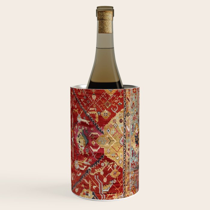 Antique Turkish Oushak Rug Print Wine Chiller Gallery Image 3