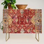 Antique Turkish Oushak Rug Print Credenza Gallery Image 1