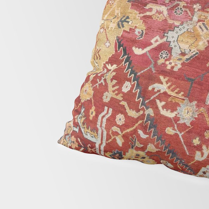 Antique Turkish Oushak Rug Print Pillow Sham Gallery Image 4