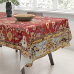 Antique Turkish Oushak Rug Print Tablecloth Gallery Image 3