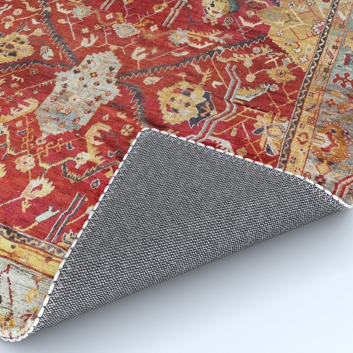 Antique Turkish Oushak Rug Print Rug Gallery Image 4
