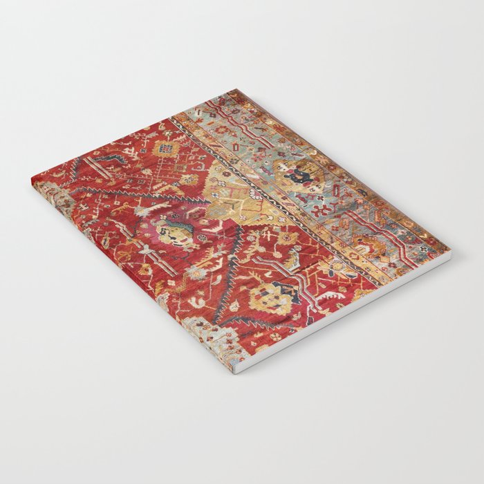 Antique Turkish Oushak Rug Print Notebook Gallery Image 1