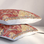 Antique Turkish Oushak Rug Print Pillow Sham Gallery Image 3