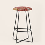 Antique Turkish Oushak Rug Print Stool Gallery Image 1